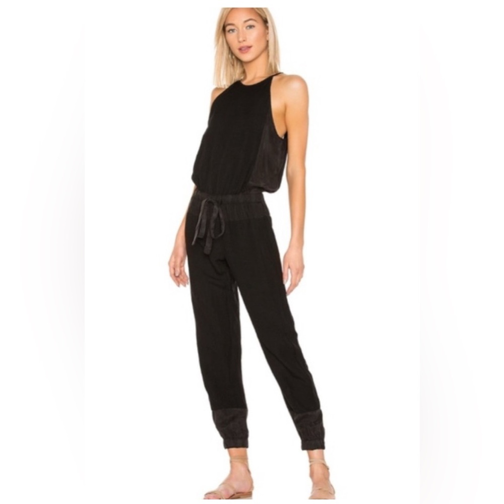 Young Fabulous & Broke Diego Jumpsuit Black/Gray in a Size Medium
